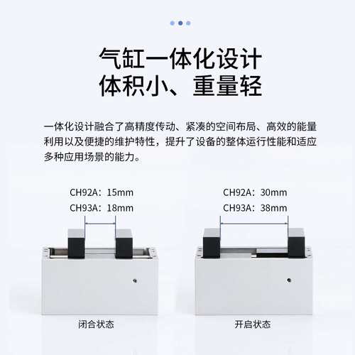 平行夹爪气缸CH92A气压夹机械手CH91A CH93A夹具