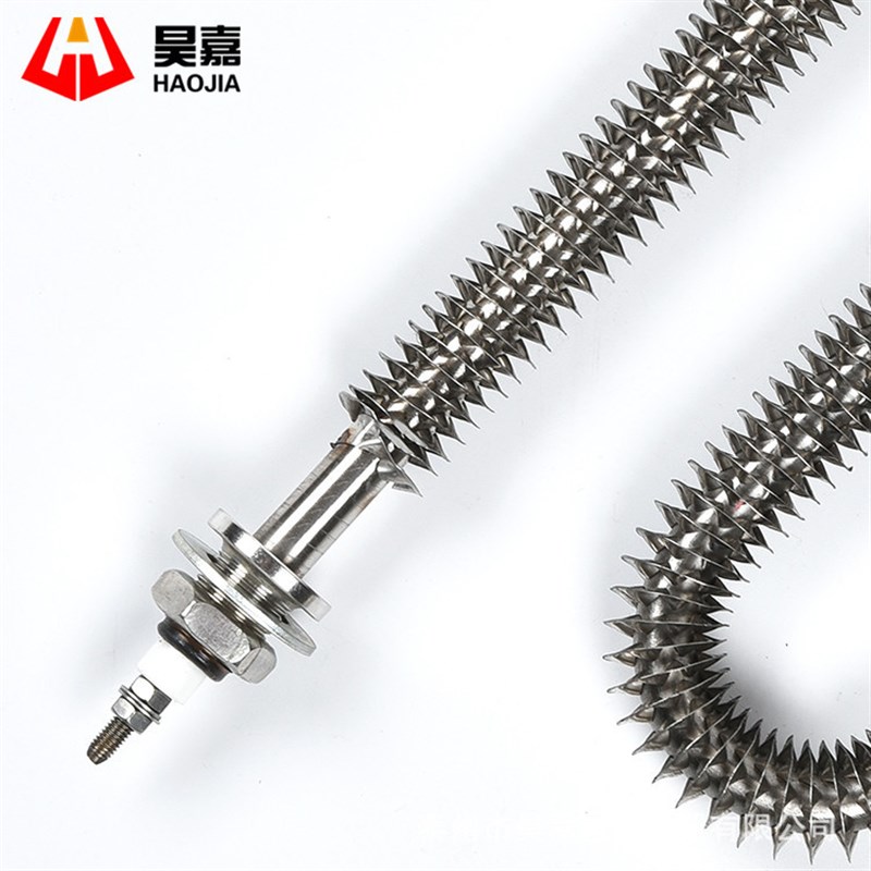厂家直销不锈钢翅片直型翅片干烧电热管工业发热管烘干机空气发热