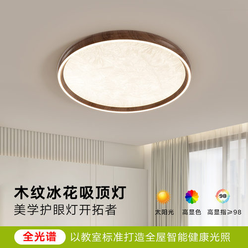 云雾吸顶灯2025年新款高档卧室灯现代简约书房灯中古风全光谱灯具