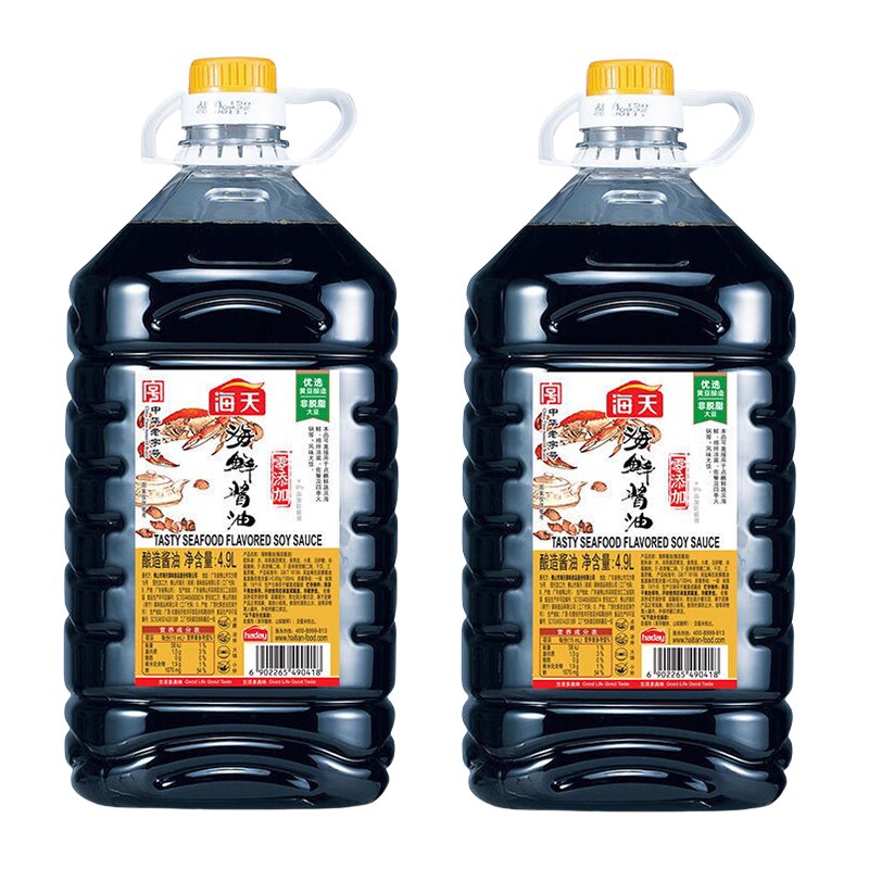 海天海鲜酱油4.9L大桶餐饮家用厨房火锅烧烤蘸料凉拌调味酿造酱油