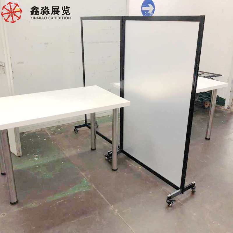 立式防飞沫屏风 疫情移动活动透明隔断 亚克力易拆装酒店学校隔间