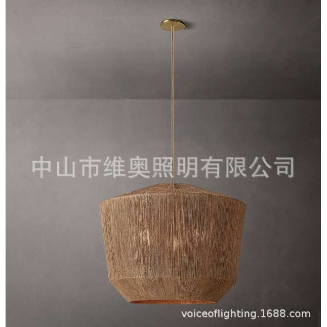 欧美认证布艺藤条吊灯圆形椰圆形长方形尺寸形状欢迎来图来样到厂