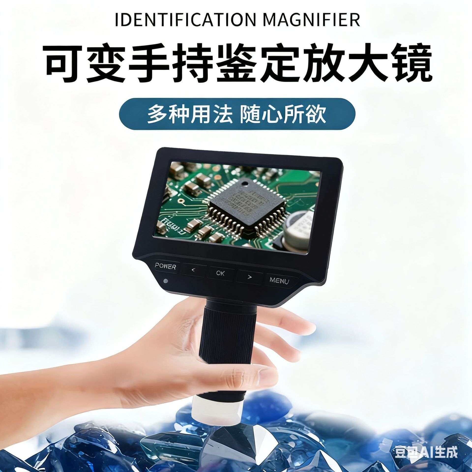 4.3寸1000倍高清307B数码显微镜 手机维修钟表生物实验仪器产 品