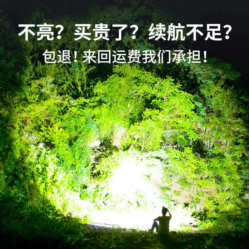 天火p100头灯充电亮头戴式远射户外灯夜钓矿灯高光效高亮度