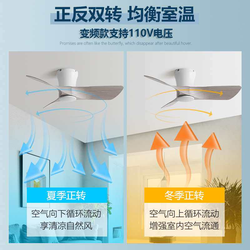 家用过道玄关阳台小风扇百搭商用吊顶无灯电风扇北欧复古工业吊扇