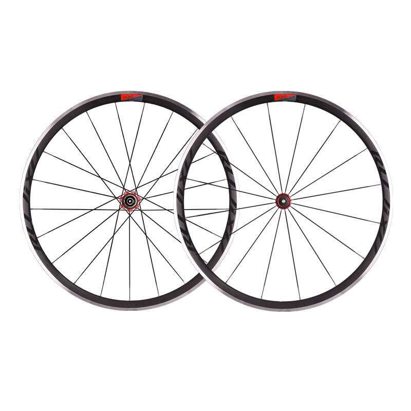 120响RUJIXU700C公路车轮组碳纤管花鼓前二后五轴承C/V刹30mm框高