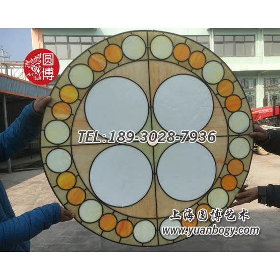 彩色镶嵌玻璃彩绘镶嵌艺术玻璃彩色蒂凡尼玻璃穹顶圆博玻璃