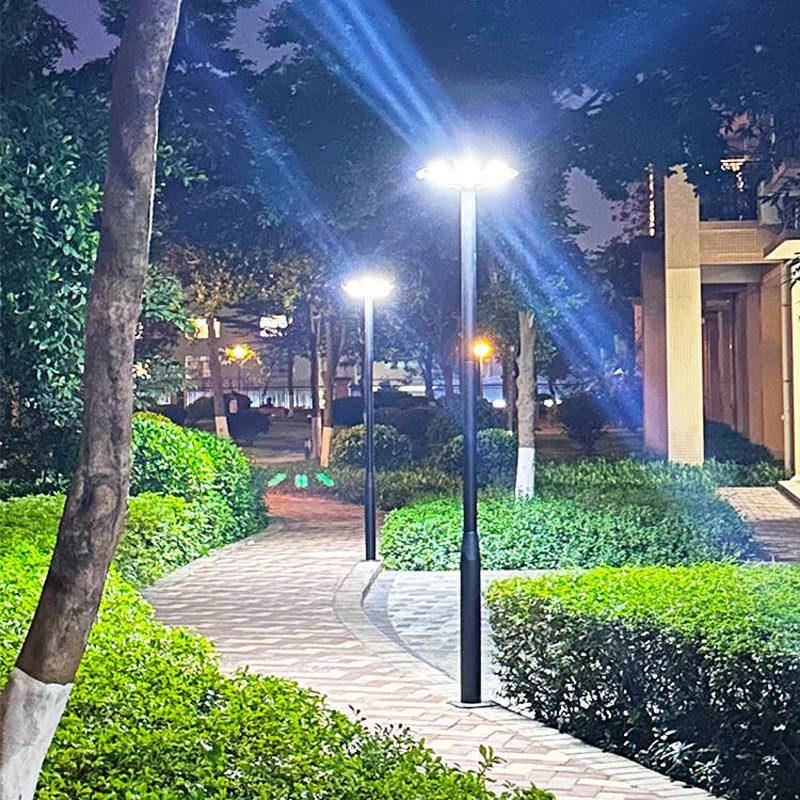 太阳能庭院照明灯户外防水小区花园别墅杆景观灯飞碟路灯超亮