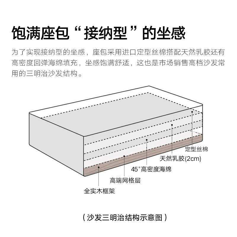木月布艺小沙发多人位组合现代简约沙发客厅日式科技布家具