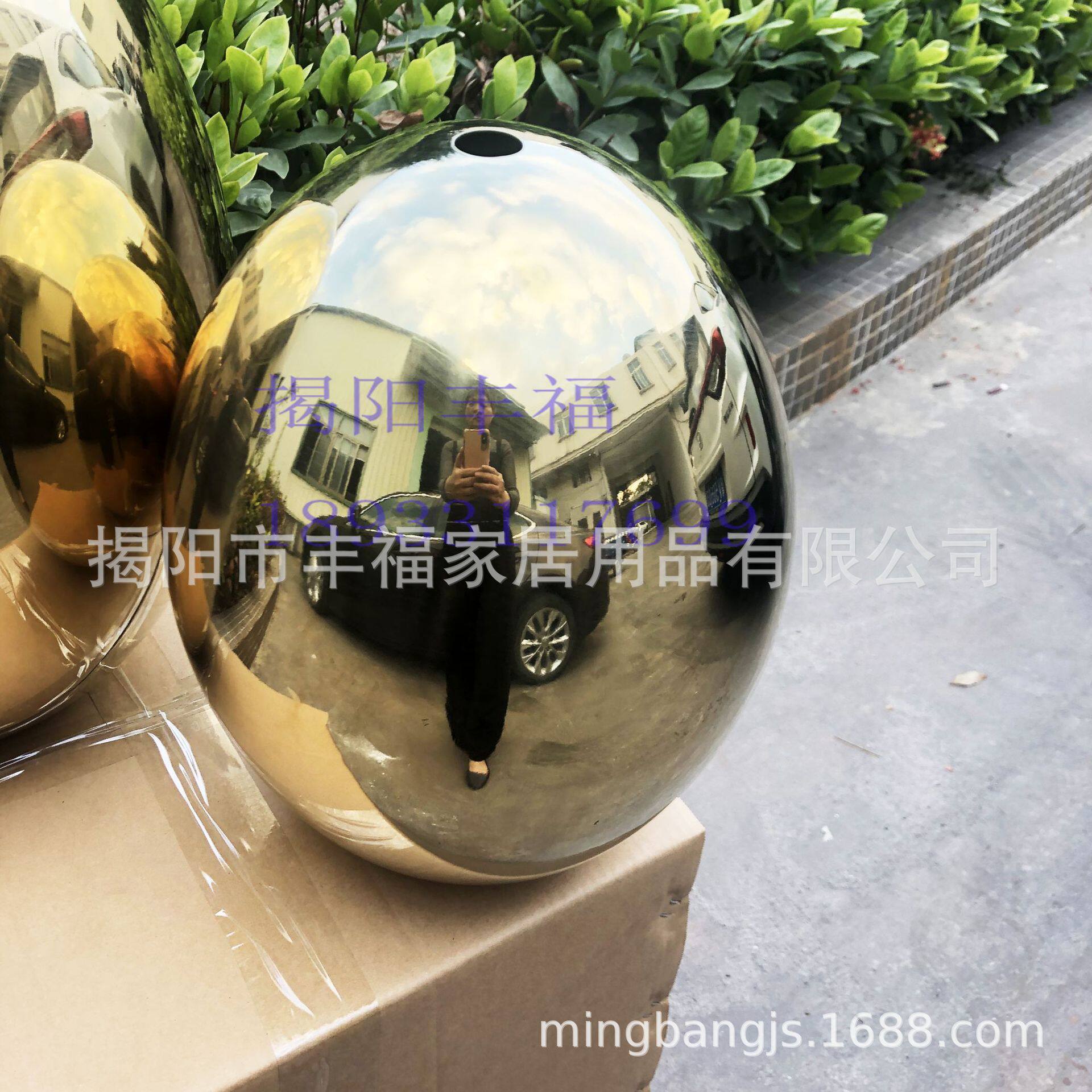 不锈钢空心钛金椭圆球蛋形装饰球镜面椭圆形钢球橄榄形空心球