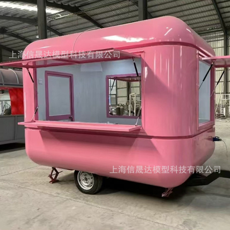 景区网红售卖车流动小型电车飞翼造型咖啡车啤酒屋冷饮奶茶车