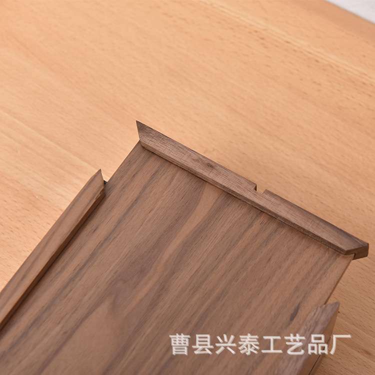 黑胡桃木抽纸盒客厅桌面纸巾盒办公室日式纸巾盒简约木质收纳木盒