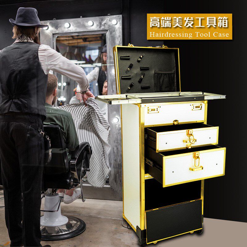 专业美发工具箱拉杆发型师理发师收纳箱美发大容量带抽屉工具箱