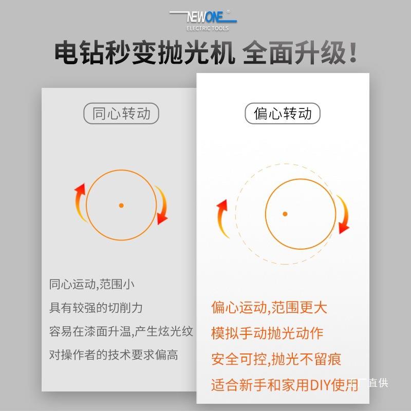 电钻变打磨抛光打蜡机配件多功能通用改装头充电电动工具手电八极