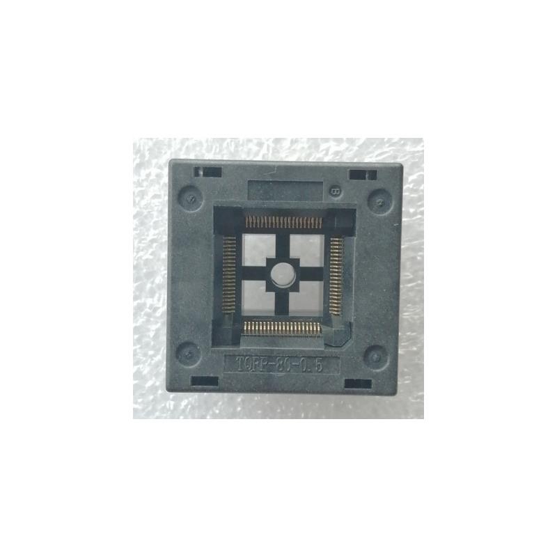 TQFP80 LQFP80 QFP80 编程器烧录座0.5mm老化座 间距 测试座