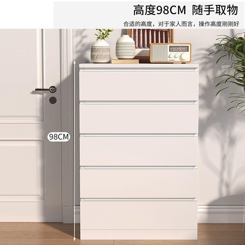 多层木质抽屉式收纳柜小型衣柜家用带锁玩具盒整理箱儿童储物柜子