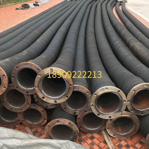 厂家DN60/80多规格大口径法兰橡胶高压管耐磨输油吸砂钢丝管