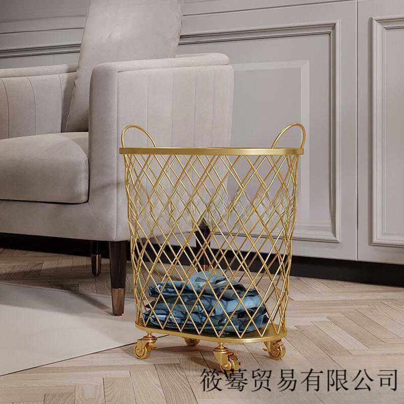 北欧浴室脏衣篓洗衣篮垃圾桶衣物玩具收纳蓝脏衣服收纳框