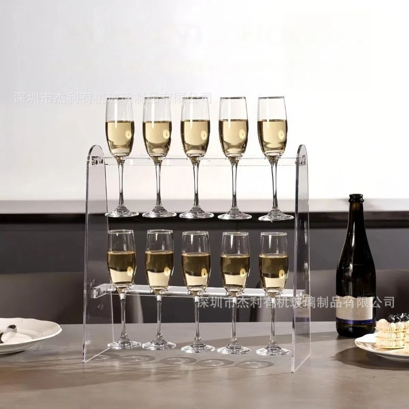 亚克力透明香槟酒杯架子高档家用派对酒吧专用高脚杯收纳架悬挂架