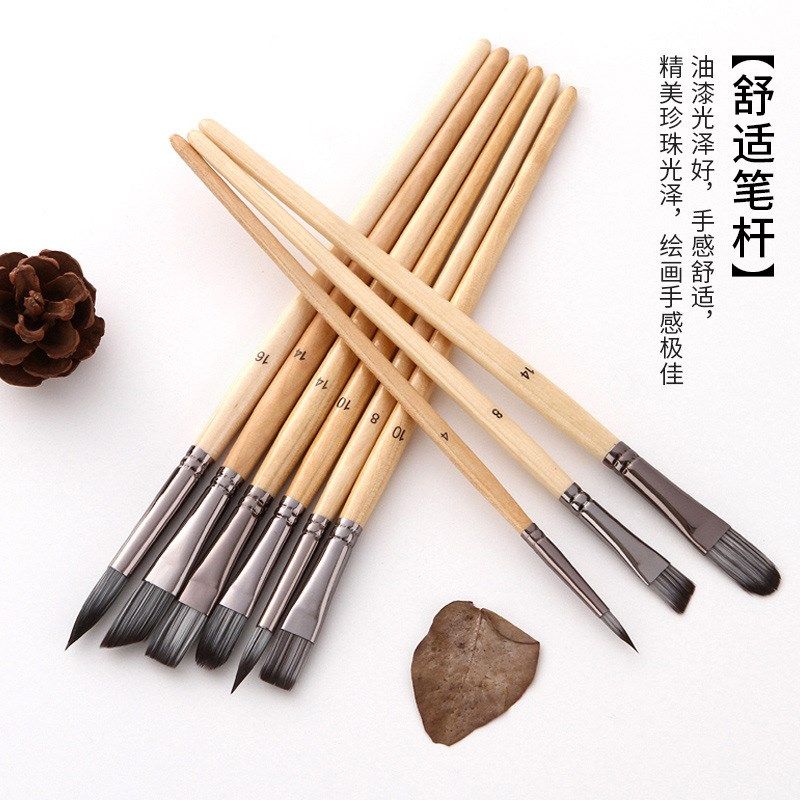 新款24支尼龙毛画笔套装亚马逊帆布笔帘油画笔水粉水彩画笔刷