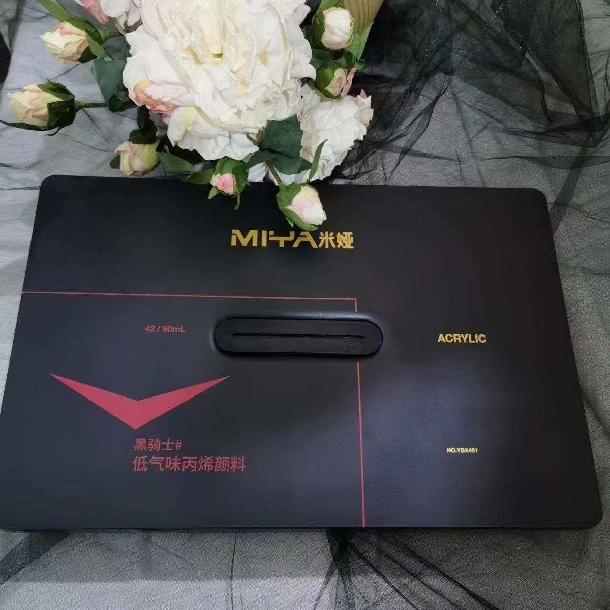 米娅丙烯颜料套装美术生专用果冻42色80ml防晒不掉色手绘联考集训