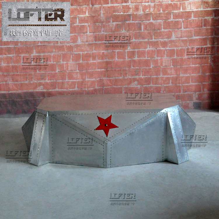 铝皮铆钉茶几酒店酒吧KTV咖啡馆茶几LOFT工业风金属个性茶台