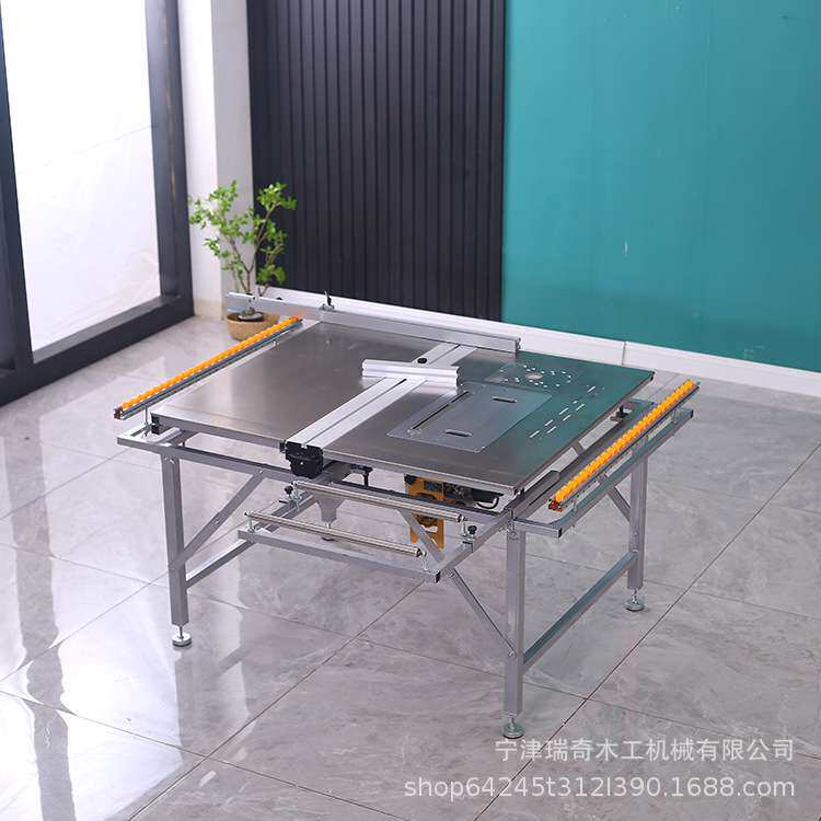 不锈钢折叠精密锯木板子母裁板锯便携式木工双隐形开料精密锯台