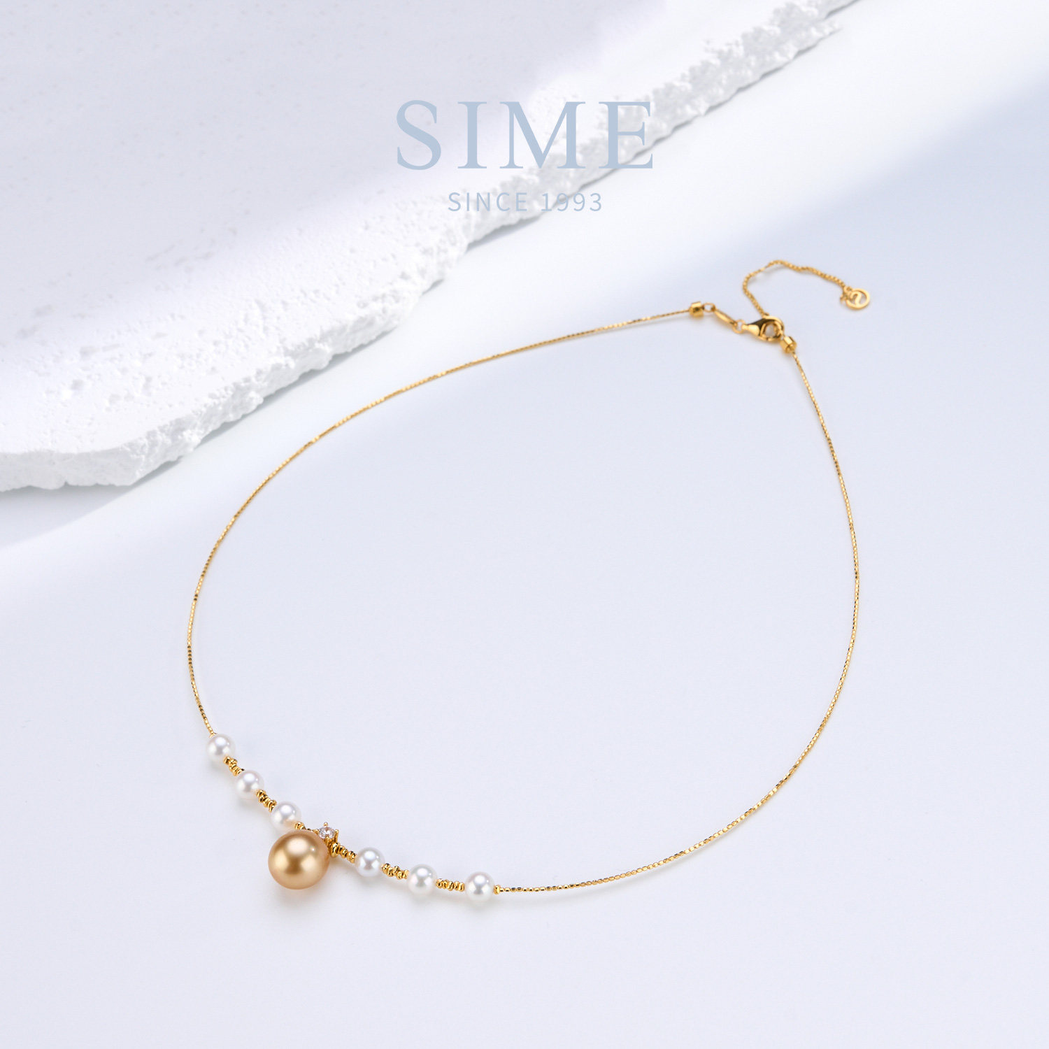 【宝藏珠宝】S925银海水金珠颈饰