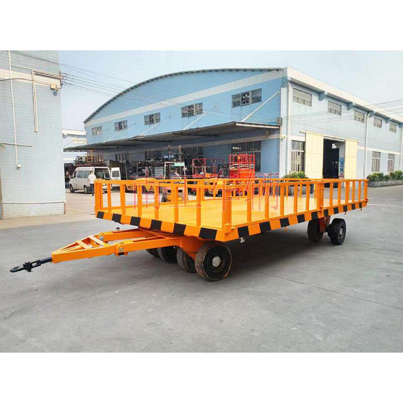 15吨护栏型牵引工具平板拖车 全挂车