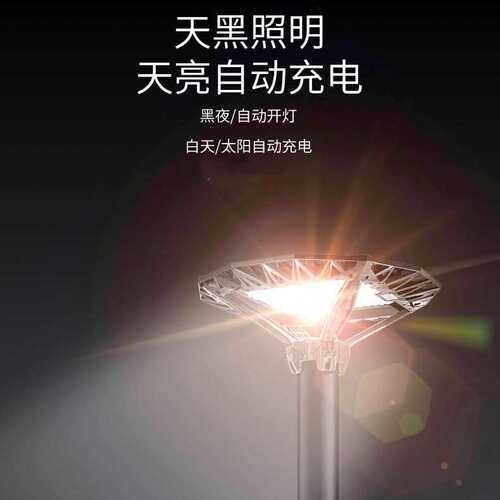 跨境太阳能灯户外庭院灯人体感应一体式户外小区道路灯飞碟景观灯