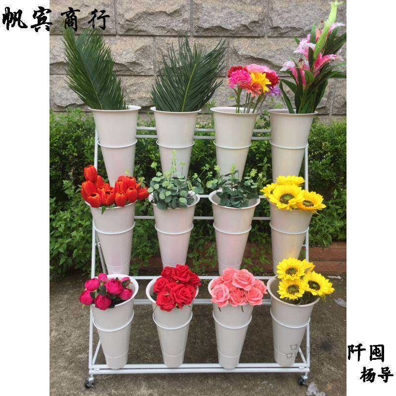 花店专用花架展示架放鲜花的架子阳台落地式多层创意轻奢铁艺简约