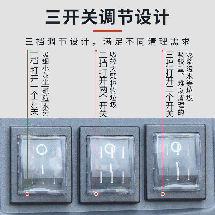 工业用大功率真空吸尘器3000W大吸力车间工地地坪用80L吸尘吸水机