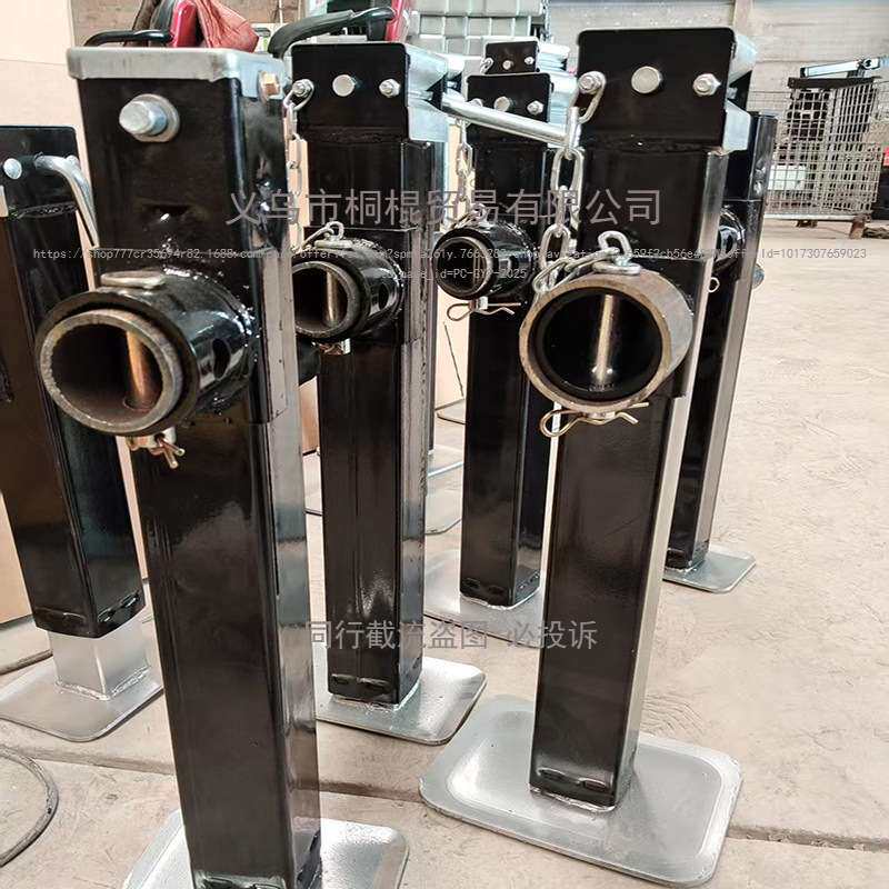 拖车千斤顶手摇式农用车农具支腿1吨2T3T牛腿加厚折叠拖拉机车梯