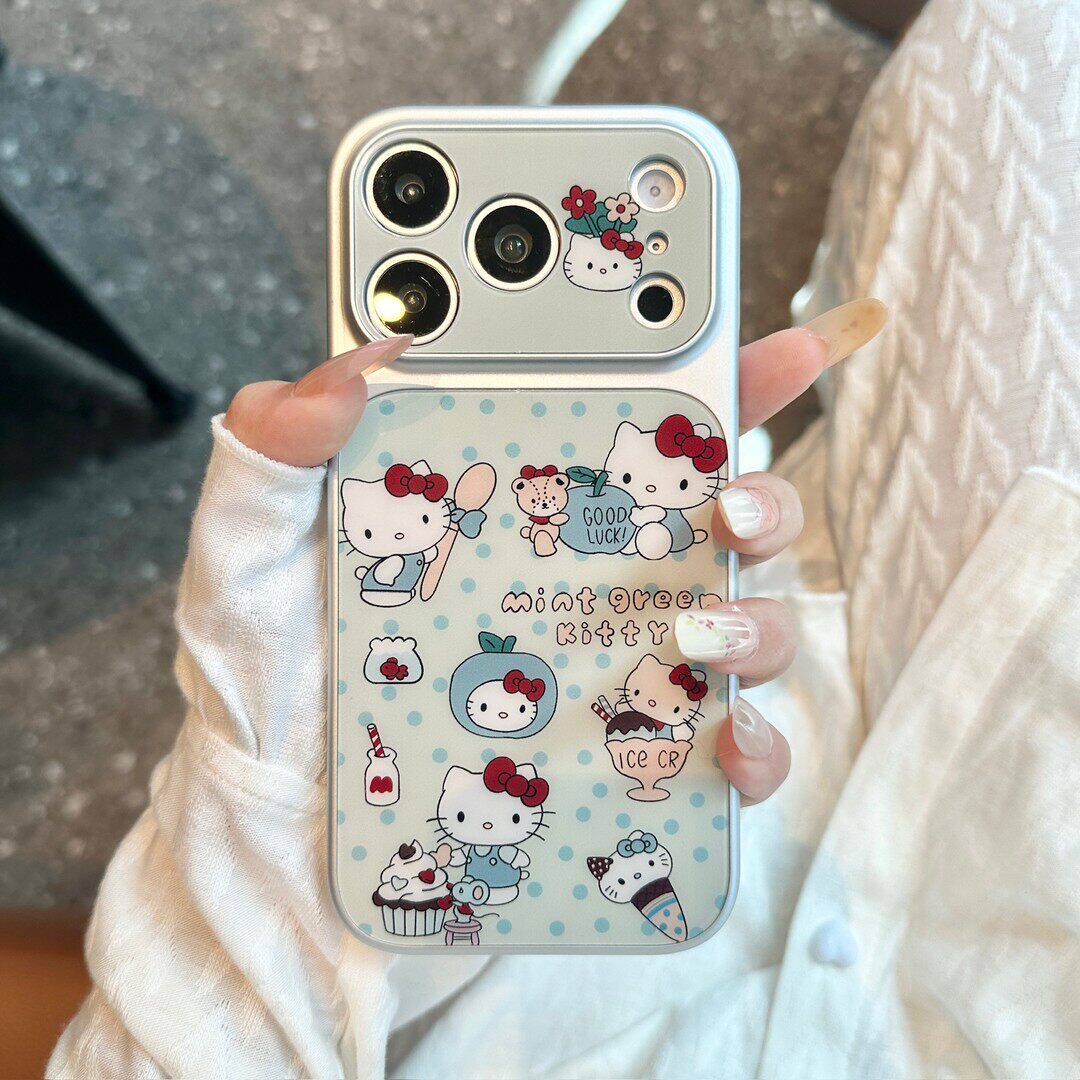 卡通可爱波点凯蒂猫适用苹果18promax手机壳iphone17手机壳15全包14保护套16plus超好看17pro新款13防摔庄
