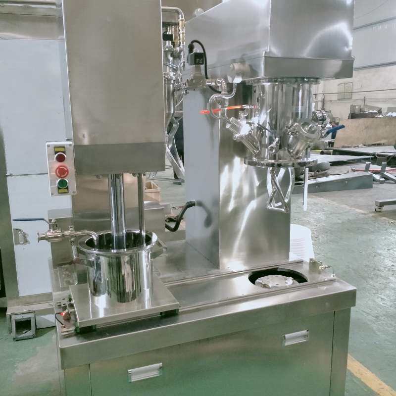 锡膏混合搅拌5L双行星搅拌机压料一体机电池桨高粘度实验室小型