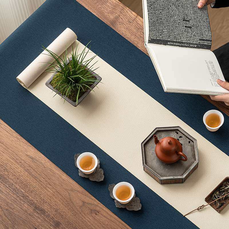 古典中国风桌旗禅意茶席新中式茶几桌布茶垫吸水茶台垫布防水垫子