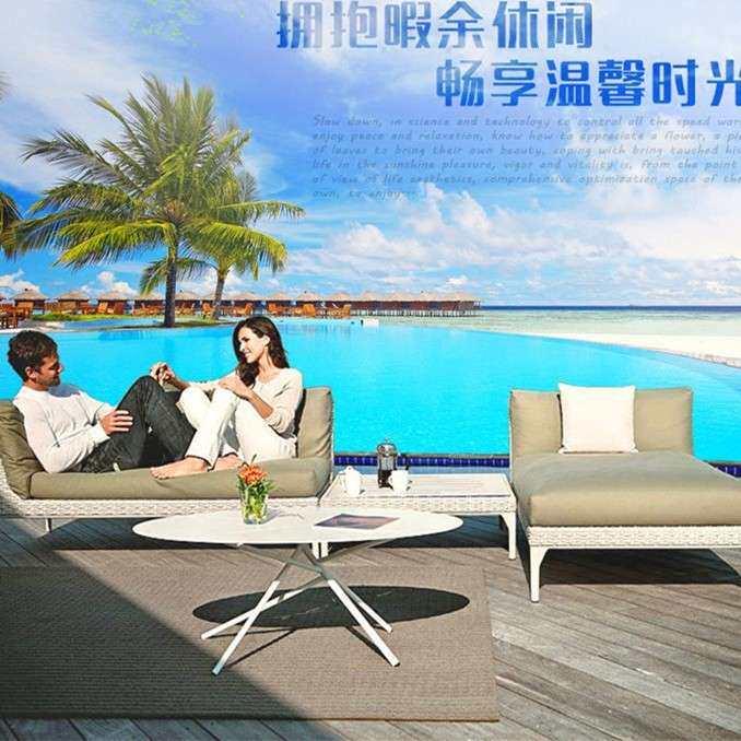 户外沙发拐角藤沙发组合客厅藤椅单三双人室外庭院仿藤编室外家具