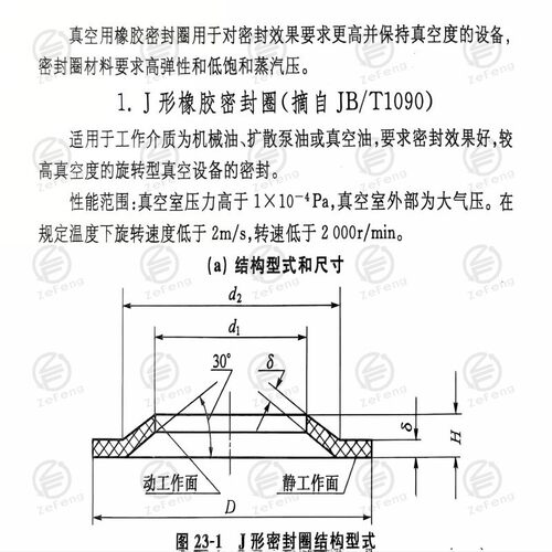 JB/T1090威尔逊J型真空密封圈烧结炉抽真空密封件85*116