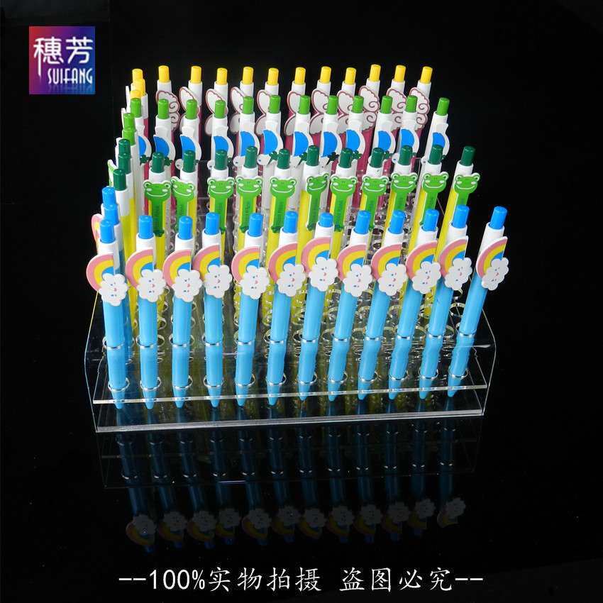 亚克力透明笔架 笔筒笔搁笔挂展示架 文具店摆货144支笔架