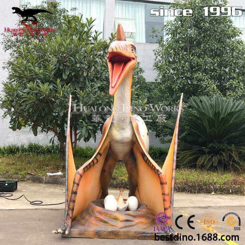 风神翼龙孵蛋恐龙制作工厂会动会叫翅膀煽动栩栩如生大型模型制作