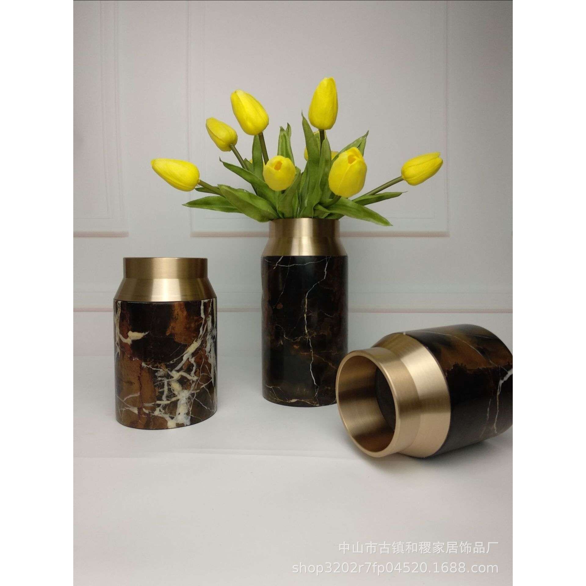 现代简约 北欧风格家居软装饰品桌面花插 样板房花器花瓶摆件花盆