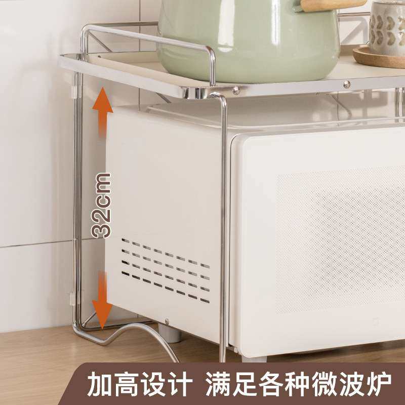 源头工厂厨房多功能置物架韩式微波炉烤箱架子餐盘调料收纳落地桌