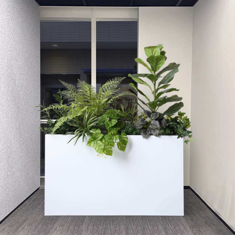 花箱装饰仿真花草插花成品绿植摆件餐厅售楼部隔断花槽仿生造景