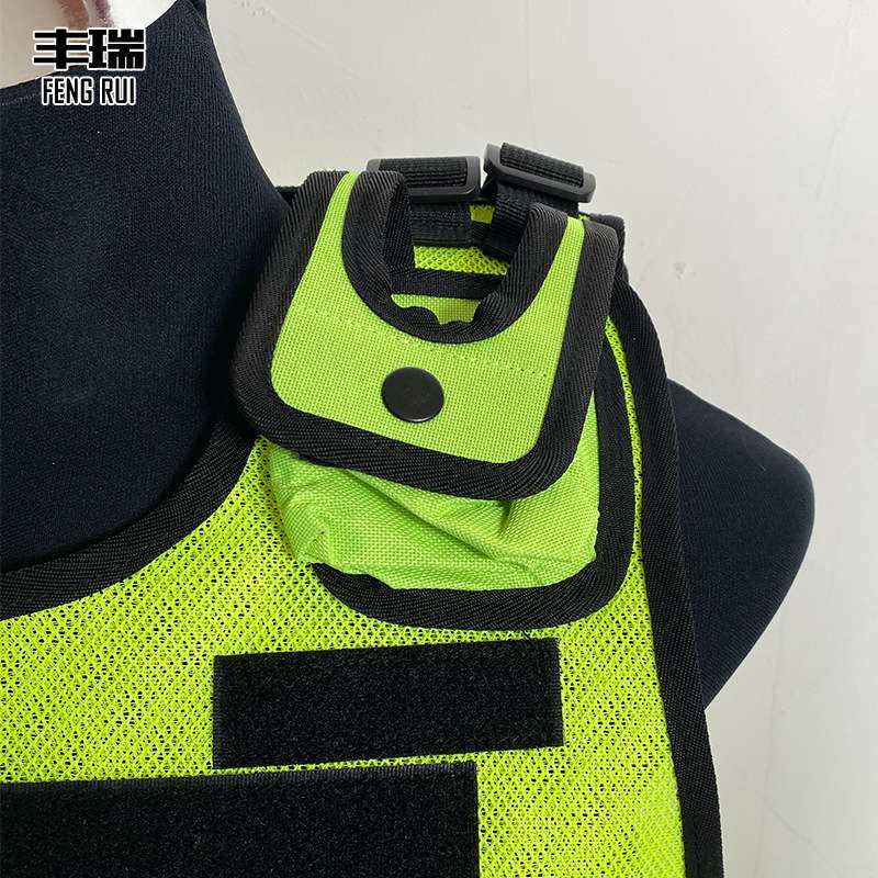 安全防护马甲荧光反光防刺服背心多口袋荧光防护服多功能反光背心