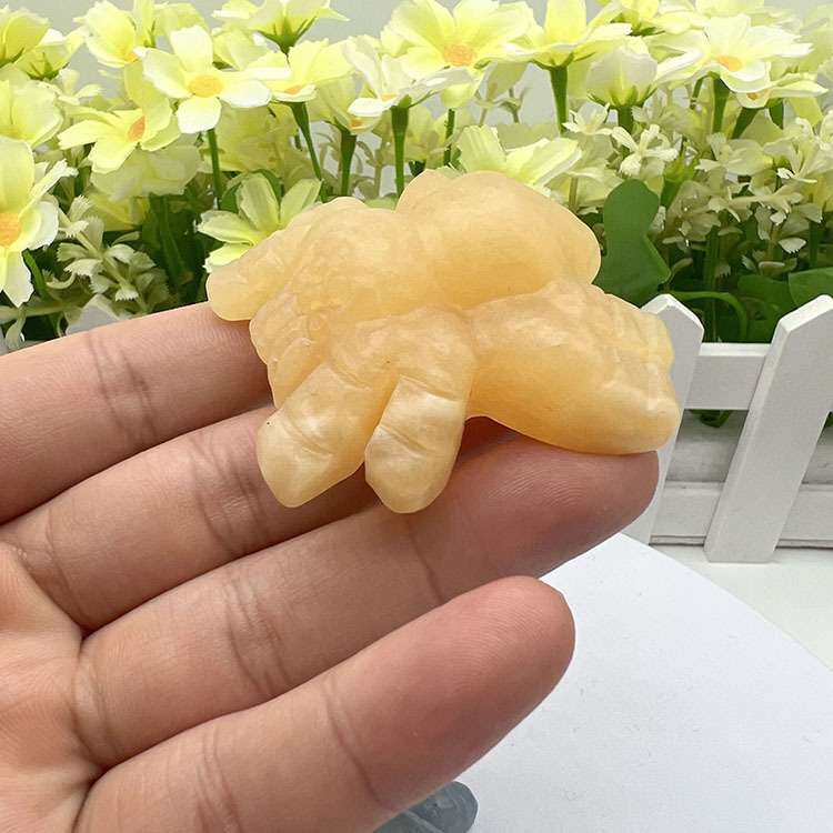 厂家 天然原石多材料蜘蛛雕刻家居装饰摆件办公室桌面饰品
