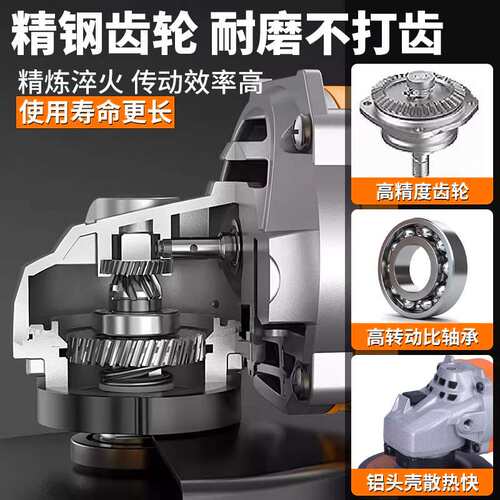 发现者外贸760W角磨机手持式大功率多功能砂轮抛光机切割打磨