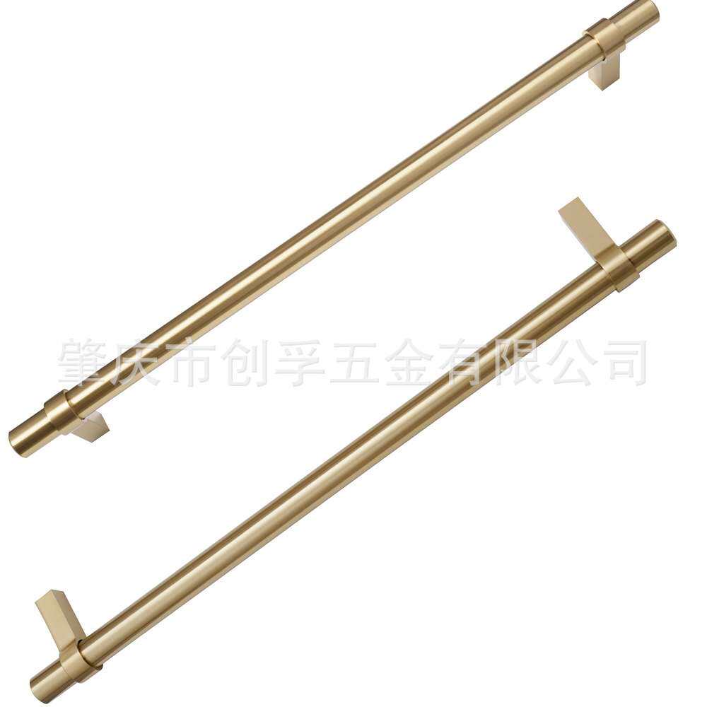 北欧风金色家具五金把手 冰箱嵌入柜拉手 电器门把手加长柜门把手