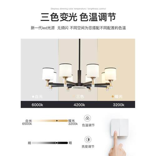 客厅吊灯现代简约灯具大全2025年新款大厅灯北欧餐厅轻奢全屋套餐