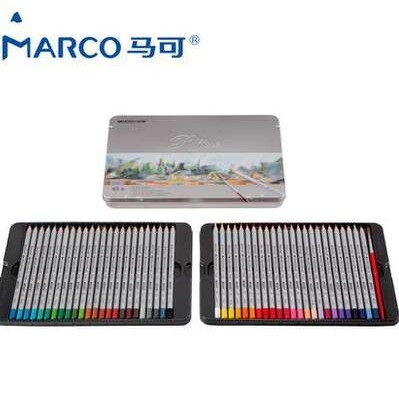 MARCO马可7120马克水溶性彩色铅笔24|36|48色铁盒装水溶彩铅套装