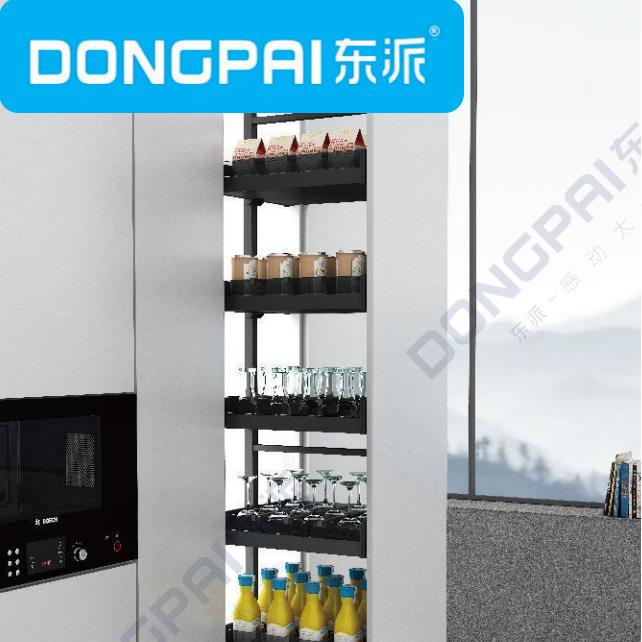 DONGPAI-东派拉篮厨房高柜拉篮星米动静分隔升缩高抽全铝高深拉篮